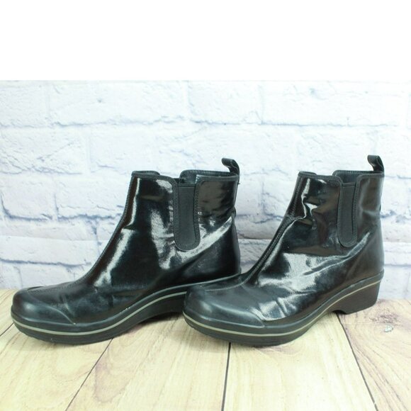 Dansko Glossy Black Ankle Booties - Picture 2 of 10